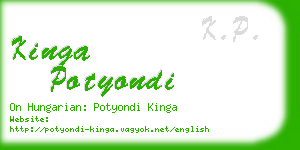 kinga potyondi business card
